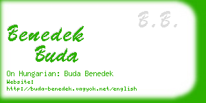 benedek buda business card
